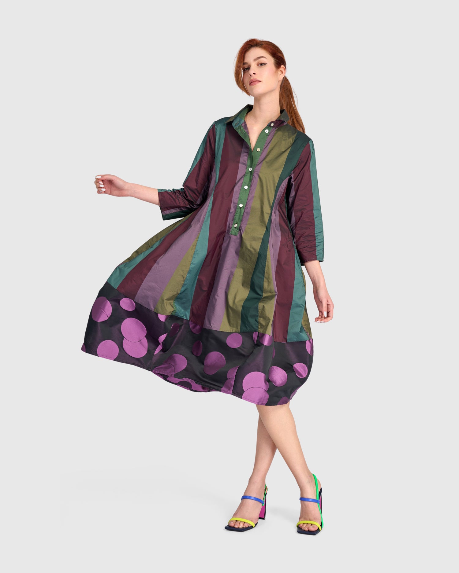 alembika-lustrous-shirtdress-jewel-mix-hemdkleid-kokon image 1