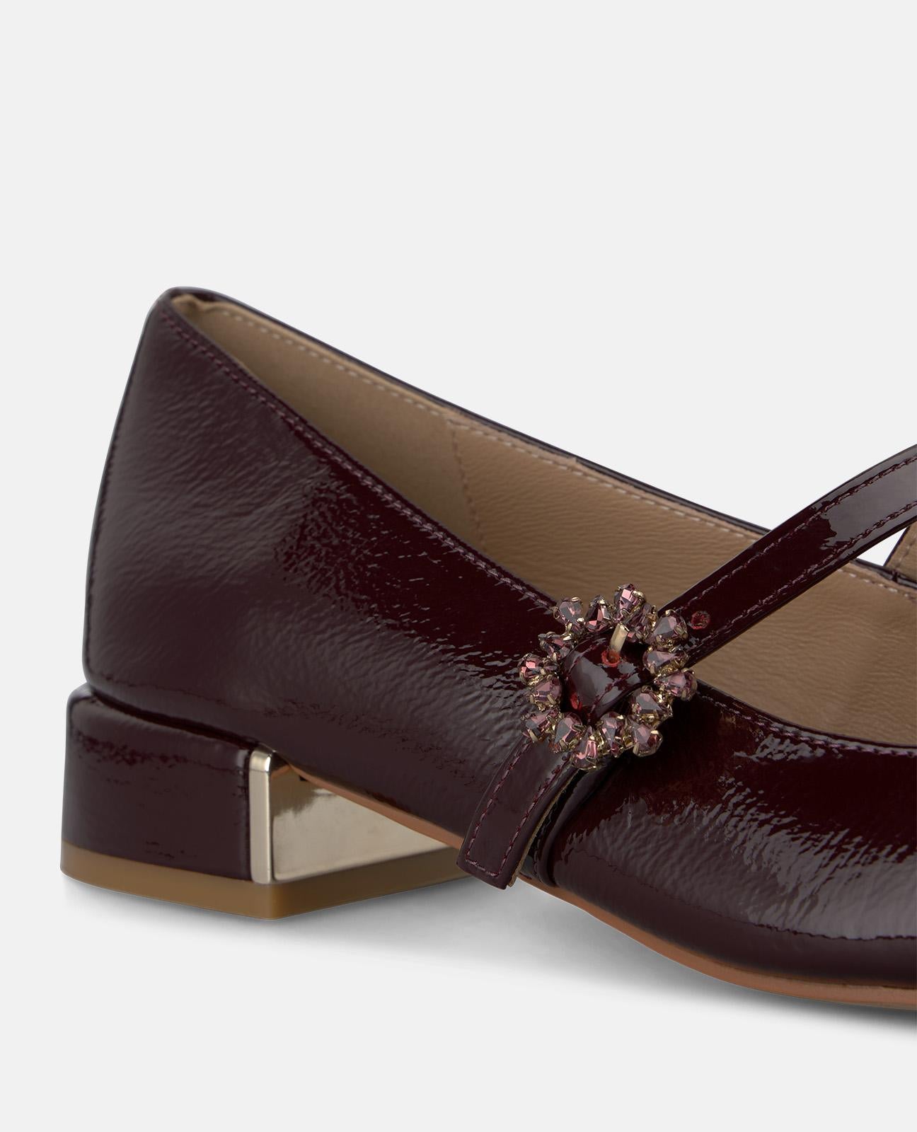 alma-en-pena-patent-leather-flats-lack-ballerinas-bordeaux image 4