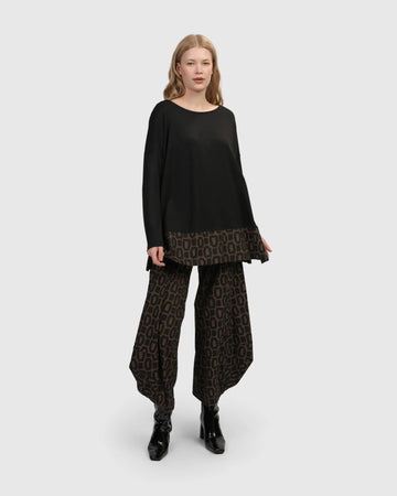 alembika-ready-for-anything-boxy-top-coffee-jersey-shirt-mit-must-saum image 6