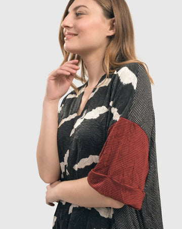 alembika-kat-crinkle-trapeze-top-tunika-rot image 5
