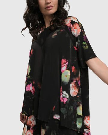 alembika-drinks-on-me-trapeze-top-floral-schwarz image 2