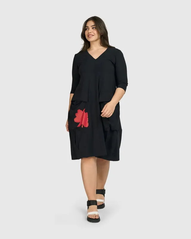 alembika-tekbika-francoise-cargo-kleid-flower-midi image 1