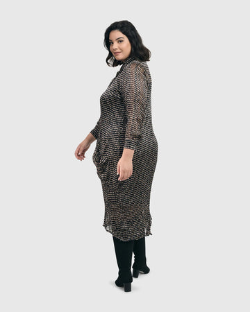 alembika-mist-crinkle-midikleid-coffee-black image 4