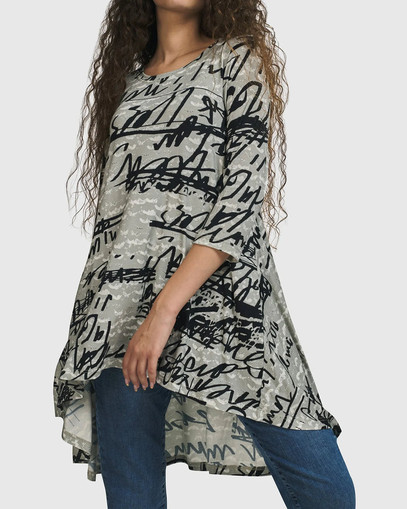 alembika-flirty-swing-tunik-script-tunika image 1