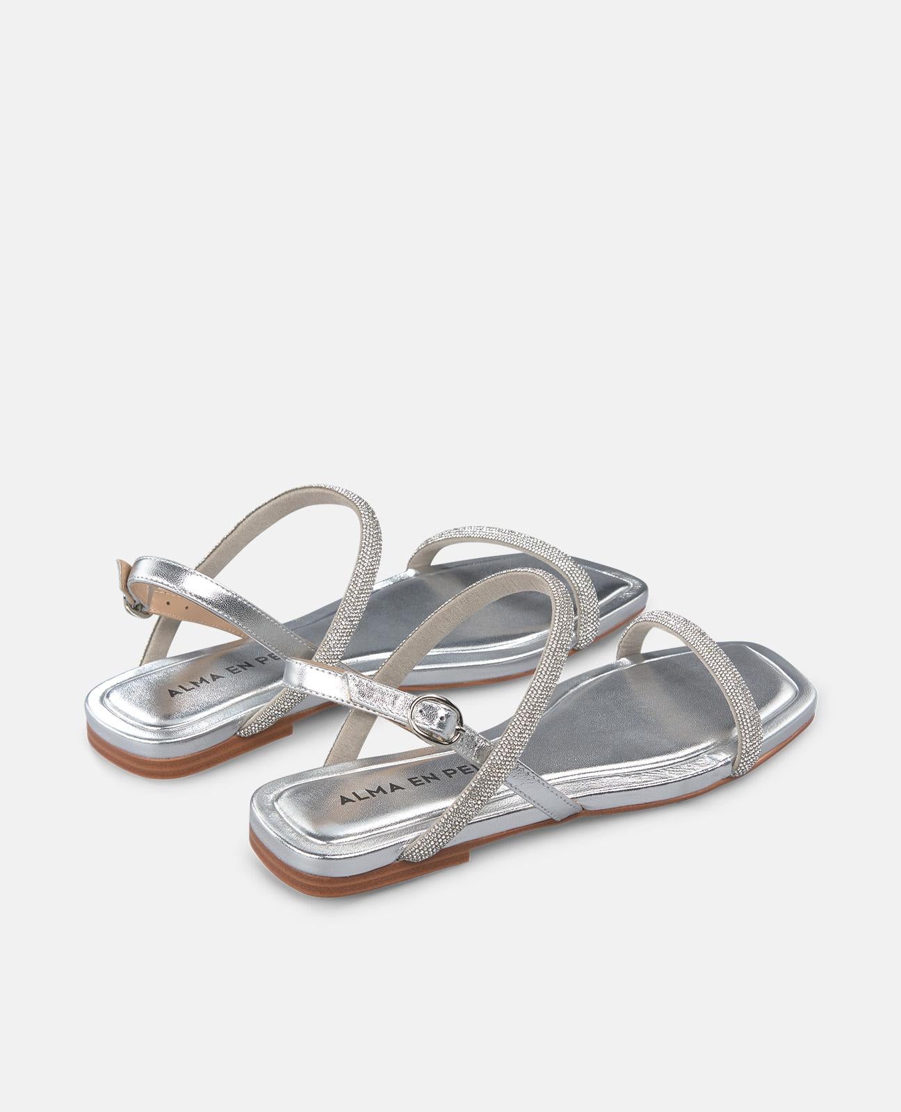 alma-en-pena-flache-riemen-sandale-1-cm-silber image 3