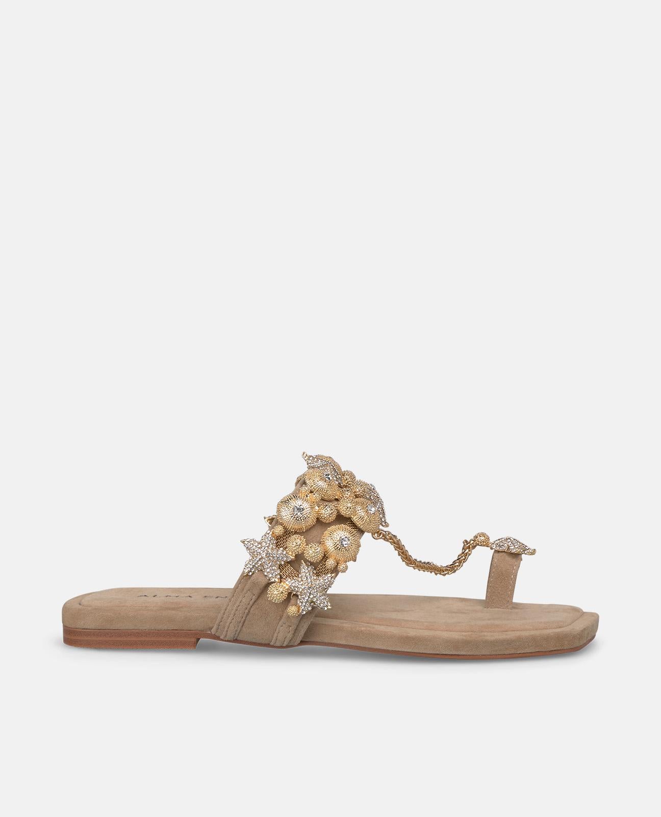 alma-en-pena-flache-sandalen-arena-strass-1-cm image 1