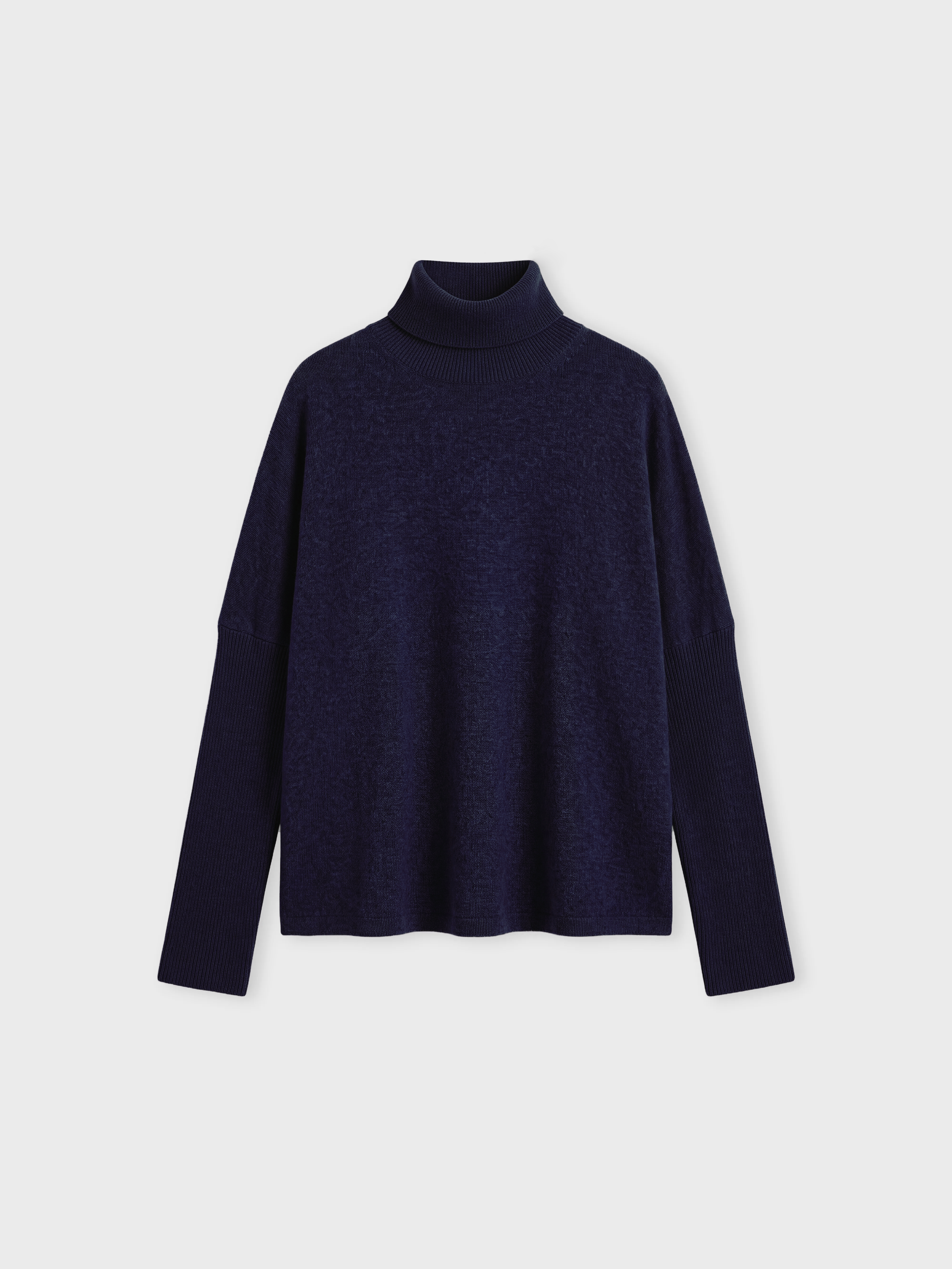 absolut-clara-damen-poncho-pullover-rollkragen-navy image 1