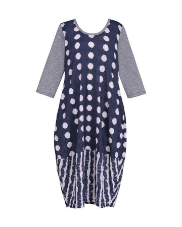 alembika-duet-crinkle-cocoon-kleid-navy image 5