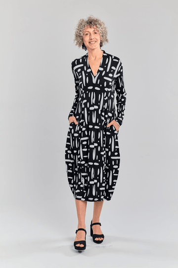 alembika-abstract-print-dress-mono-damen-jersey-kleid image 5
