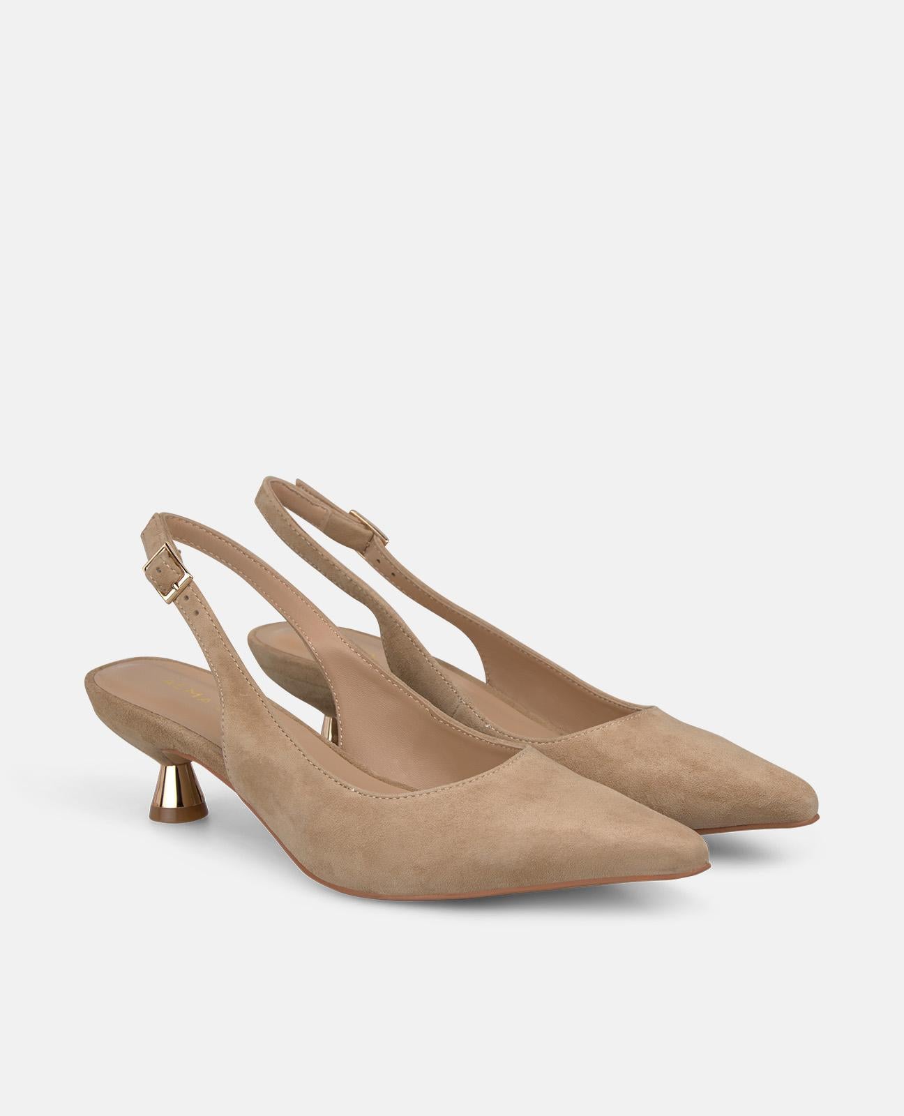 alma-en-pena-basic-slingback-pumps-arena-4-cm-kitten-heel image 2