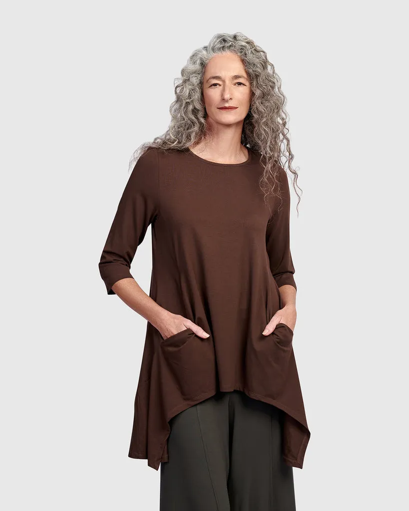 alembika-essential-cutout-tunika-damen-umber image 1