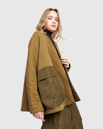 alembika-urban-parcel-quilted-jacket-khaki-steppjacke image 2