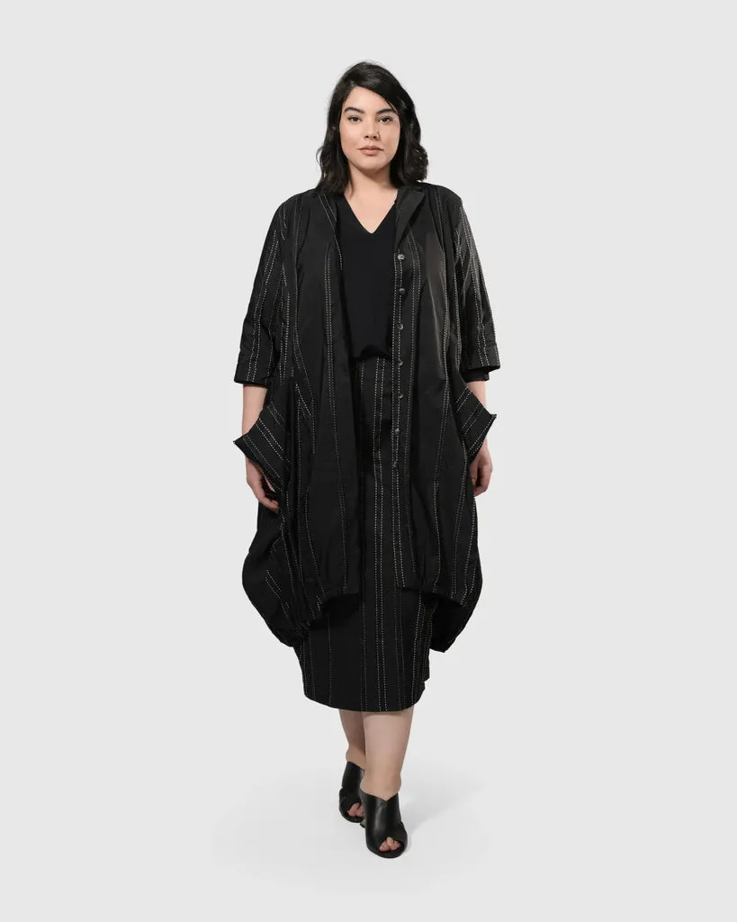 alembika-urban-kylie-topstitched-blazer-trails-schwarz-wei image 1