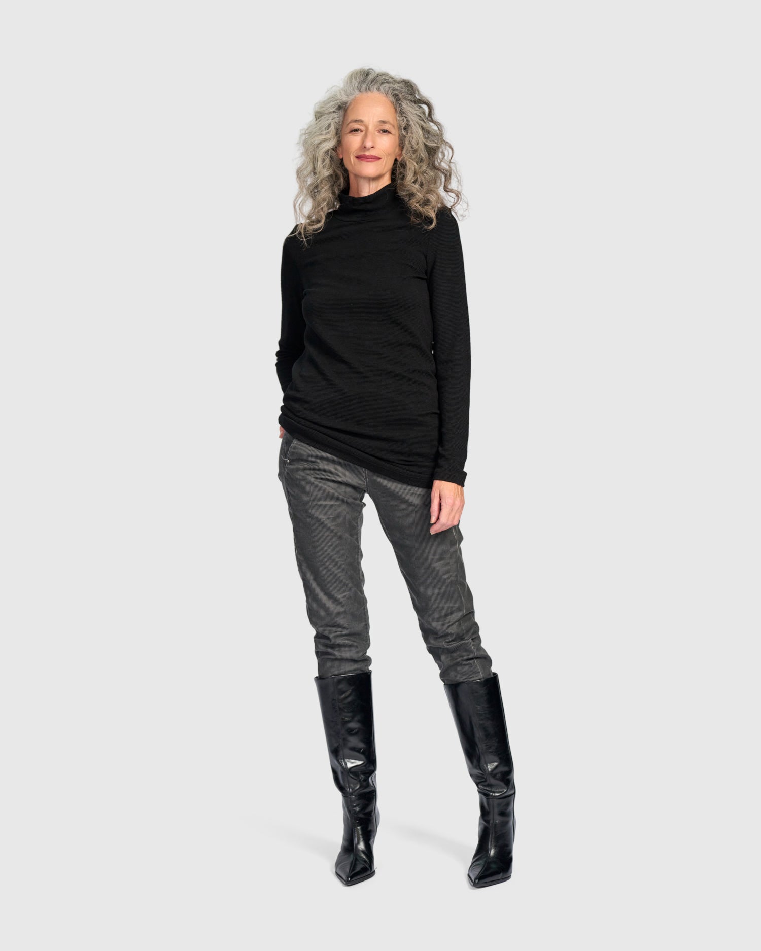 alembika-ribbed-turtleneck-tunika-schwarz image 7
