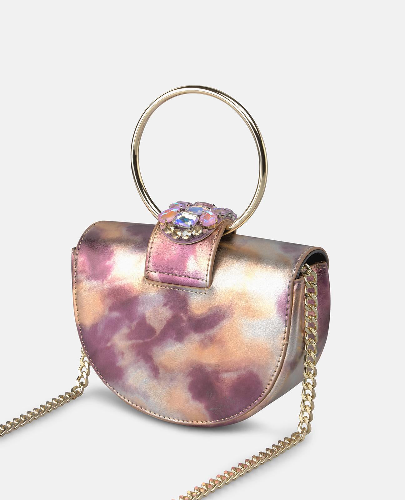 alma-en-pena-half-moon-schultertasche-snake-lila-leder image 3