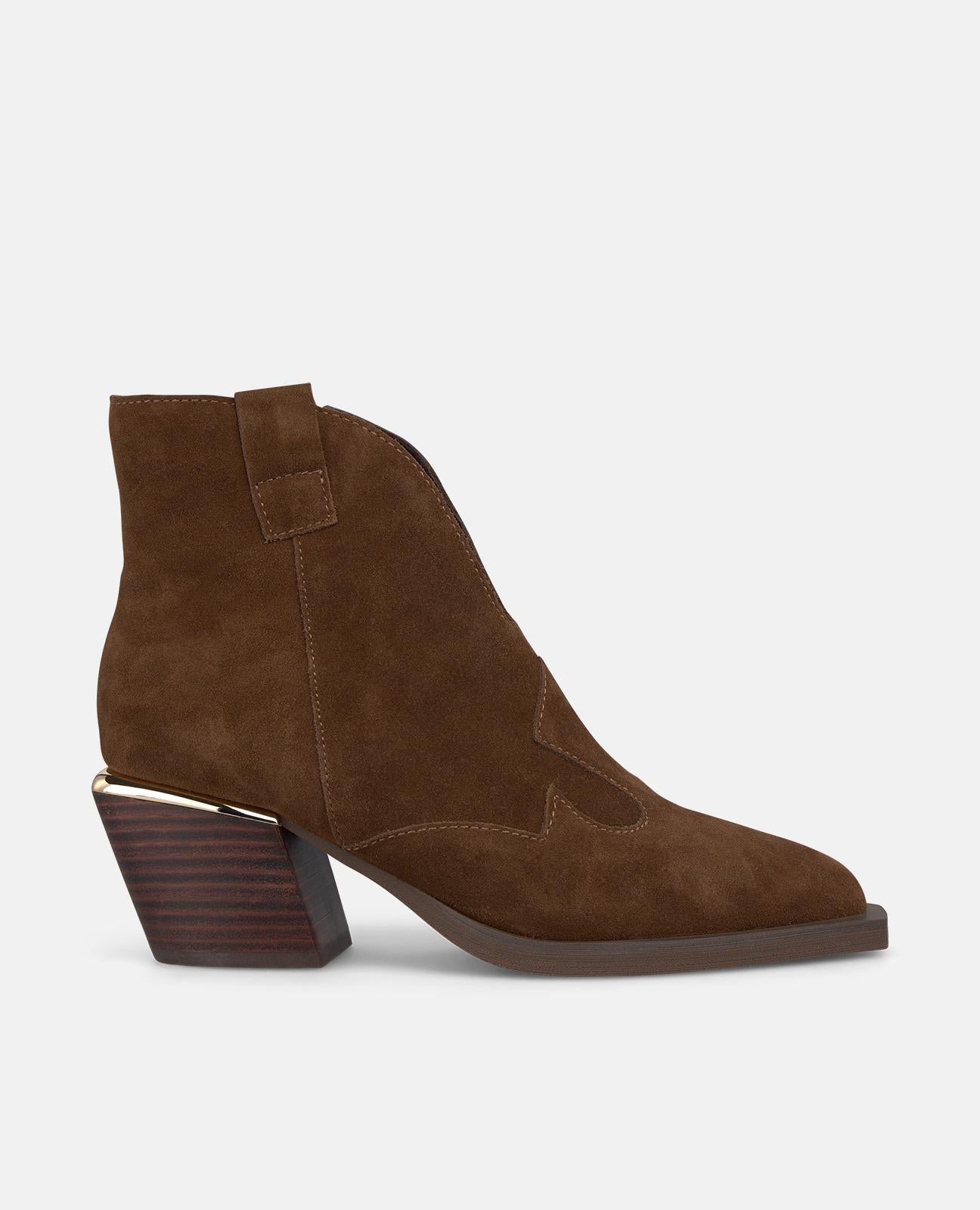 alma-en-pena-cowboy-bootie-camel-mit-stickerei-und-7-cm-absatz image 1