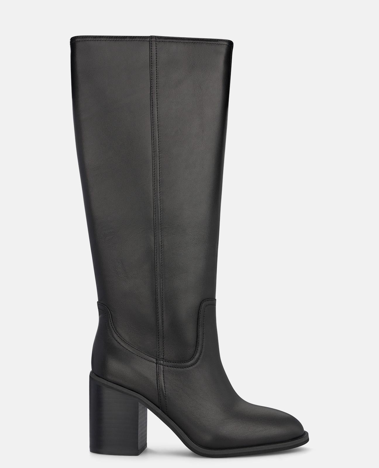 alma-en-pena-leder-stiefeletten-damen-schwarz-8-5-cm-blockabsatz image 1