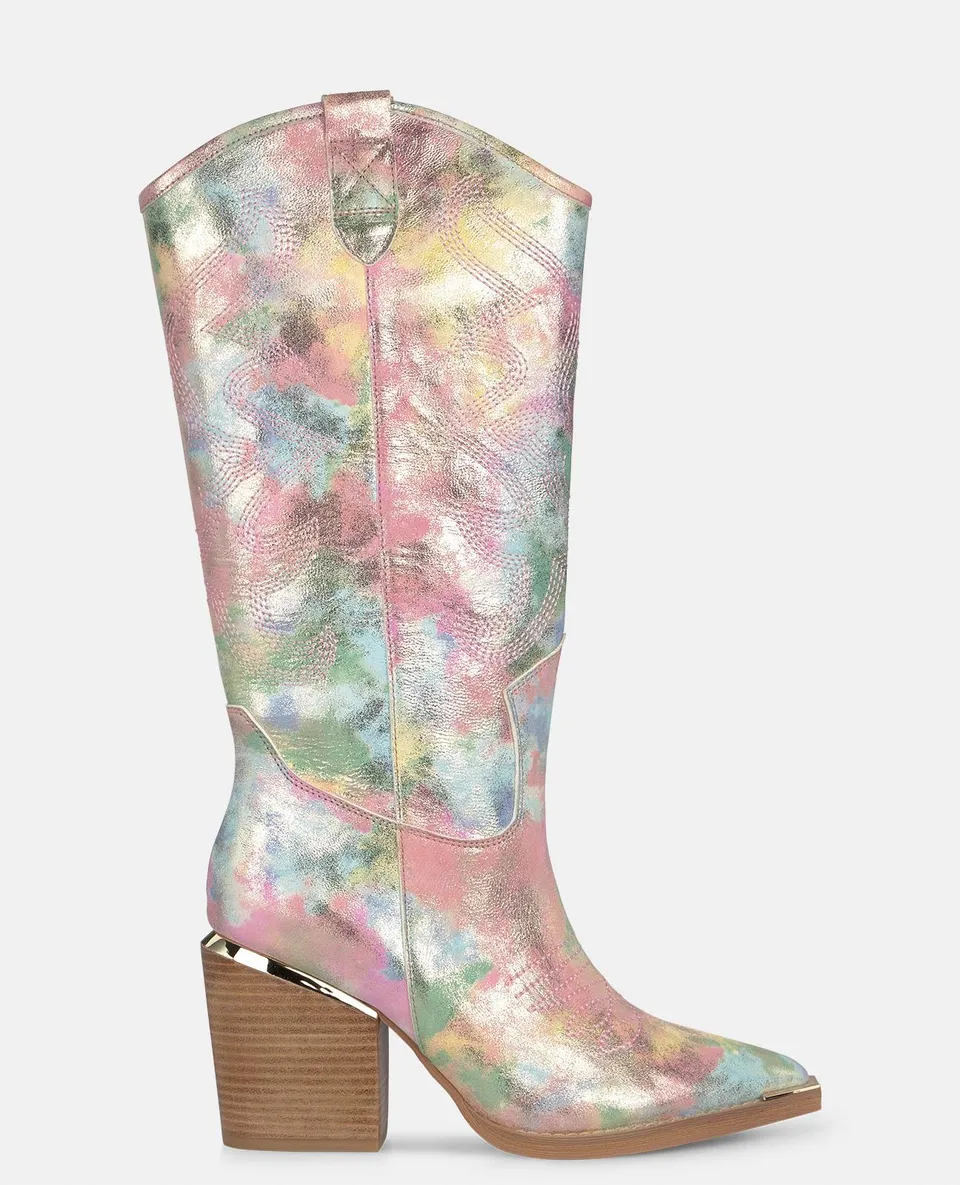 alma-en-pena-cowboy-boot-damenstiefel-rosa-8-5cm image 1