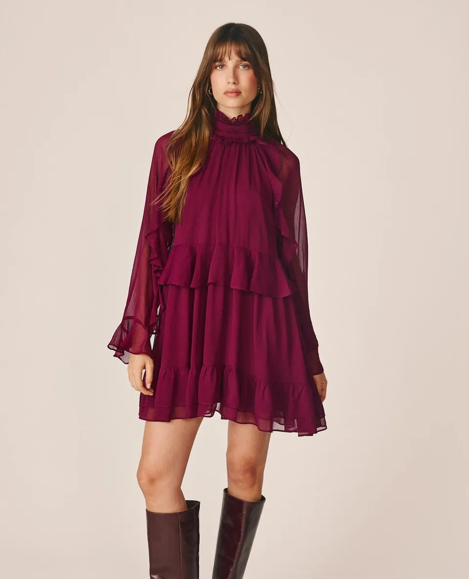 alma-en-pena-alfa-64461-r-schen-minikleid-bordeaux-chiffon-langarm-gef-ttert image 1