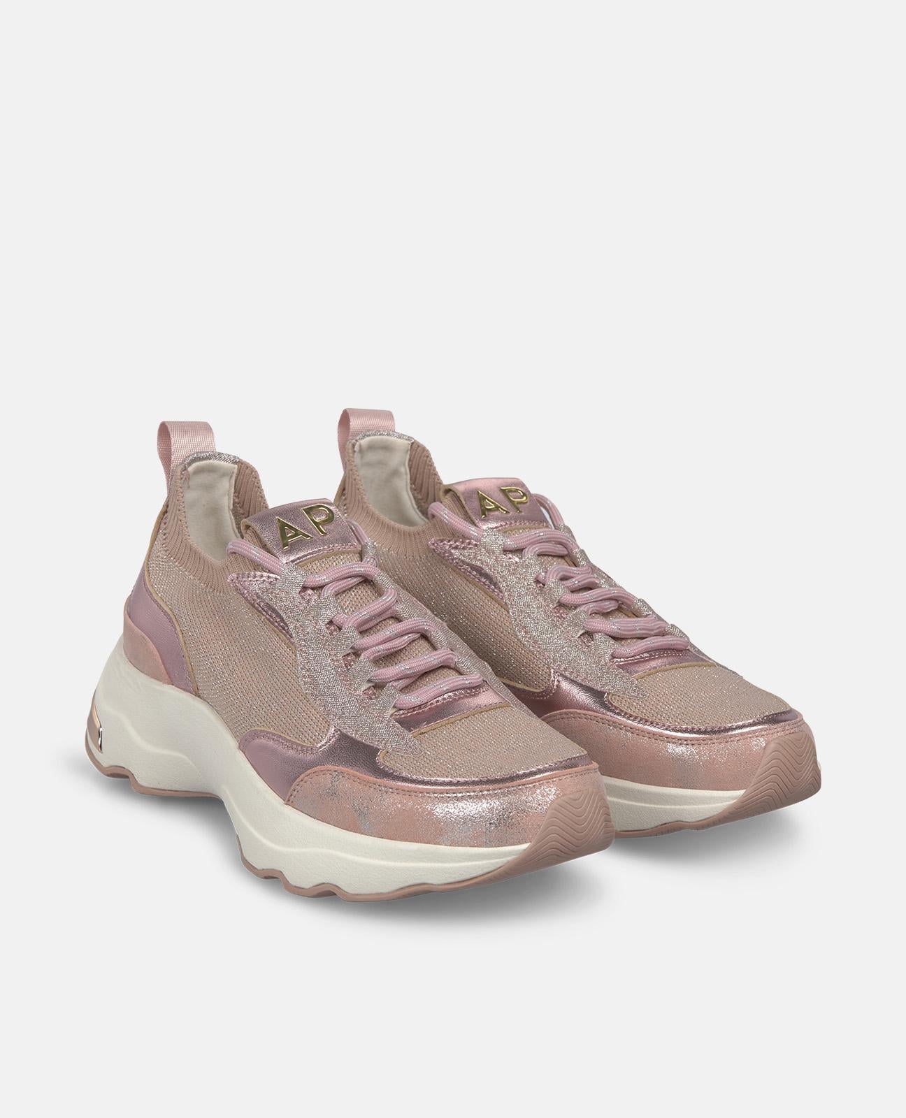 alma-en-pena-metallic-sneaker-rosa-plateau-4-5-cm-schn-rung image 2