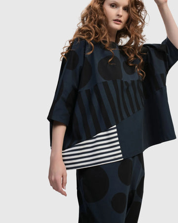 alembika-urban-amazon-boxy-tee-damen-navy-jersey image 8