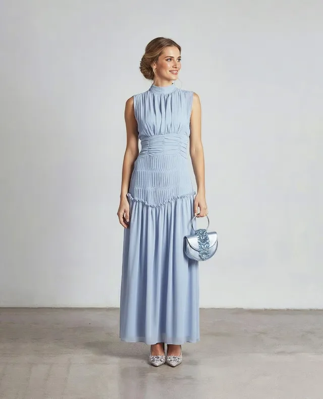 alma-en-pena-cinderella-long-dress-langes-neckholder-kleid-blau-floral image 1
