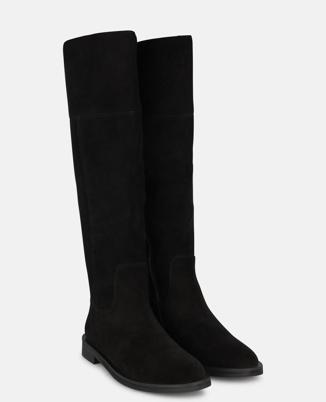 alma-en-pena-flat-suede-stiefel-schwarz-3-cm-absatz image 2