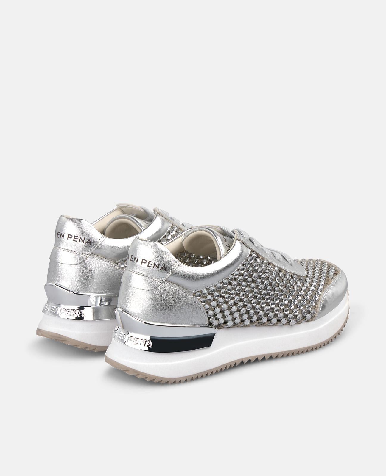 alma-en-pena-sports-platform-damen-sneaker-silber-metallic-mit-4-5-cm-plateau image 3