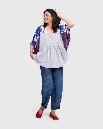 alembika-melody-butterfly-bluse-damen-cerulean image 3