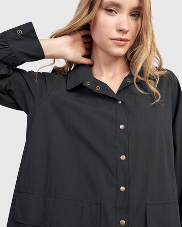 alembika-urban-legion-cotton-shirtdress-schwarz image 2