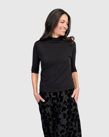 alembika-soft-knit-mockneck-tee-black-stehkragen-shirt image 2