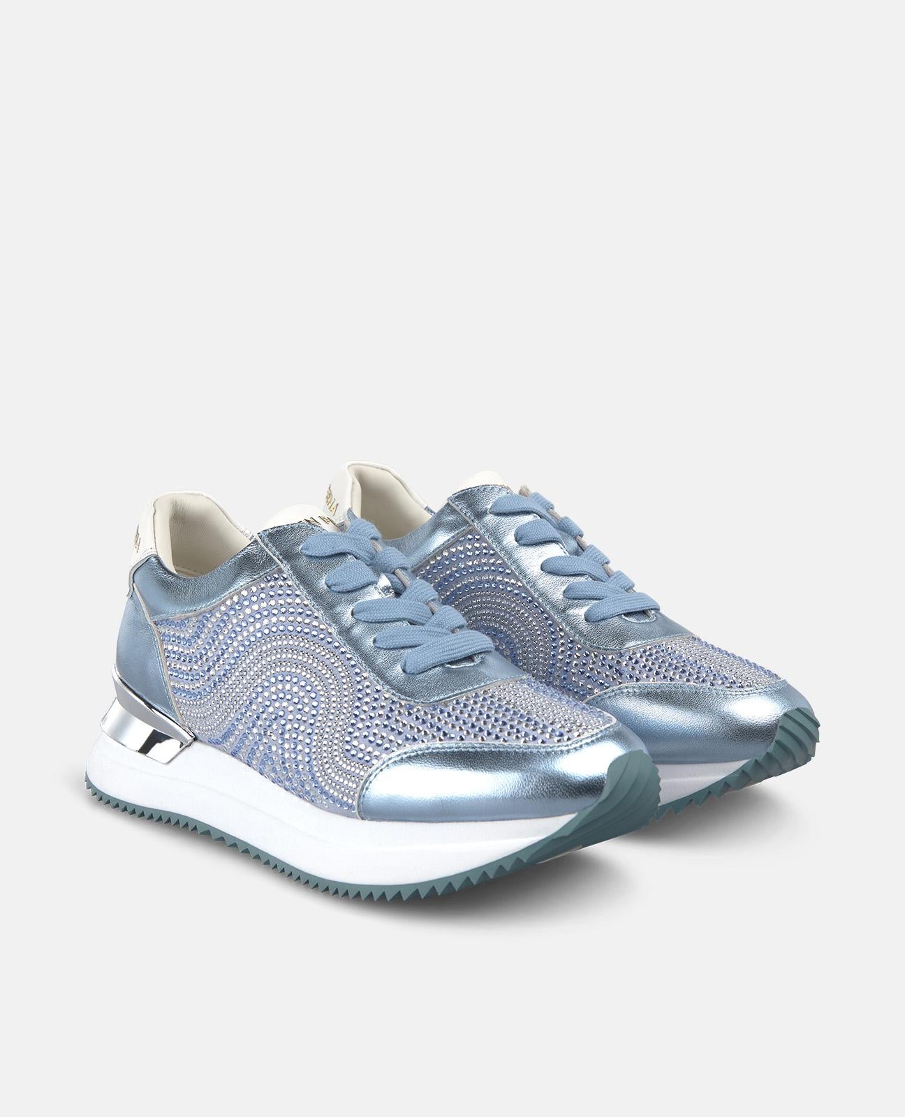 alma-en-pena-wide-platform-sneaker-metallic-blau-4-5-cm image 2