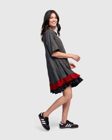 alembika-ember-ruffle-kleid-rot image 6