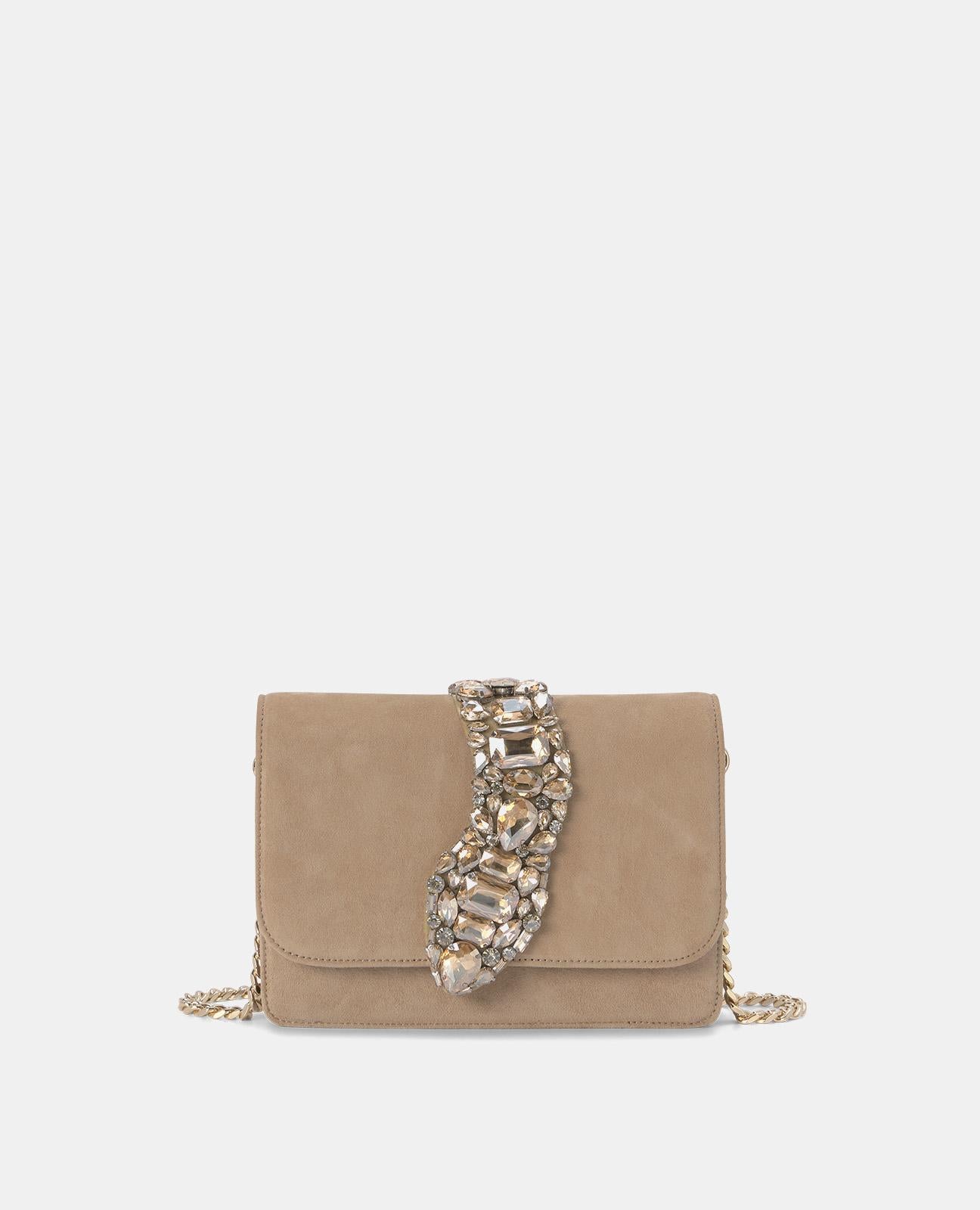 alma-en-pena-48156-schultertasche-leder-sand-mit-kette image 1