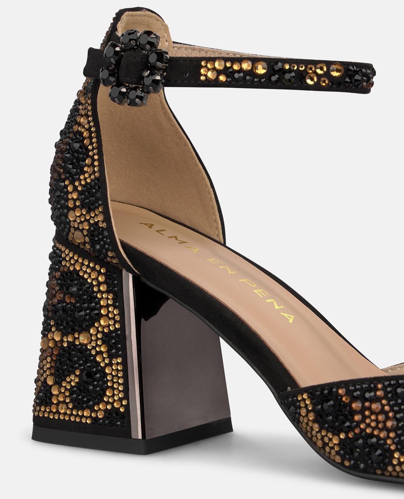 alma-en-pena-animal-print-pumps-schwarz-7-cm-strass image 4