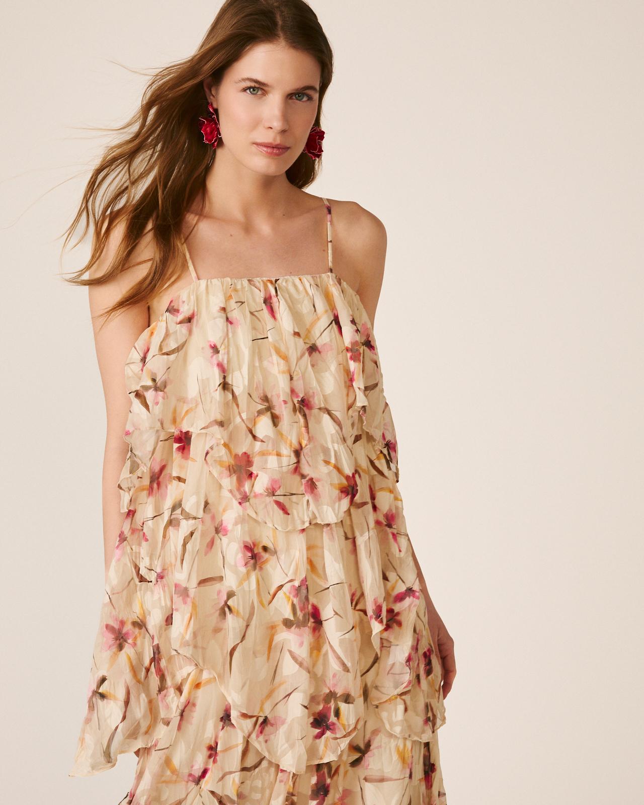 alma-en-pena-chiffonkleid-floral-damen-midi-r-schenkleid-rosa-mit-tr-gern image 6