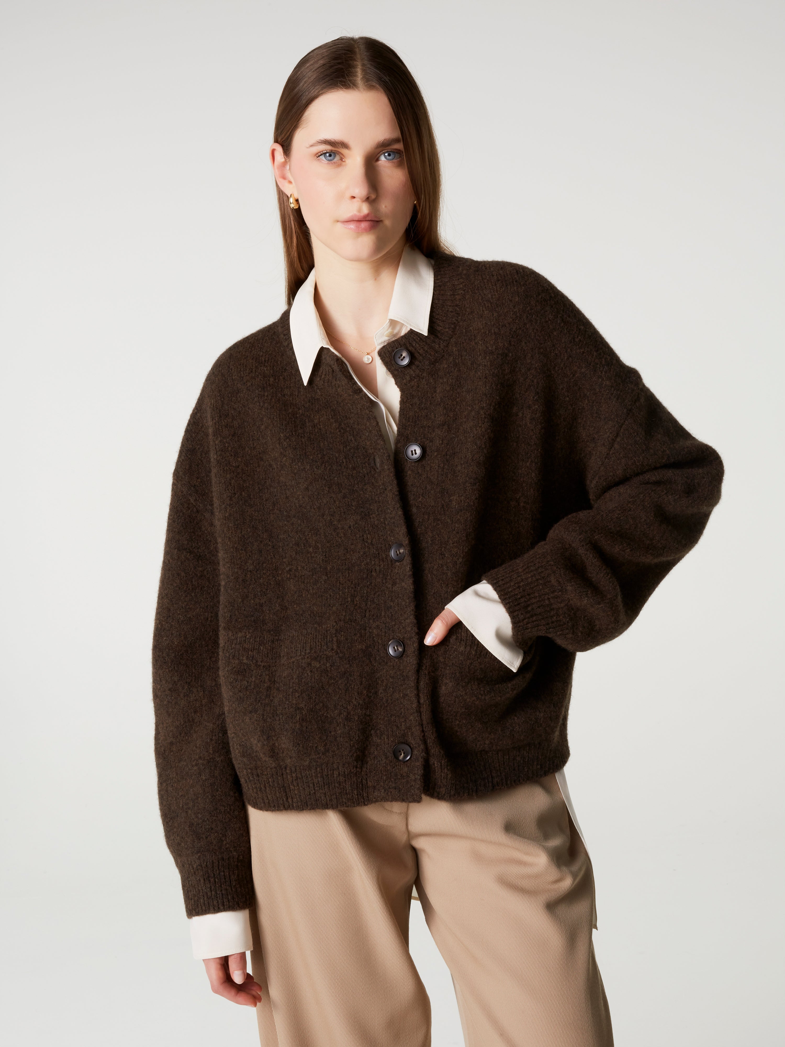 absolut-wendy-bomberjacke-damen-wolle-baumwolle-braun image 1