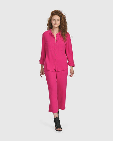 alembika-recreation-button-down-bluse-fuchsia image 4