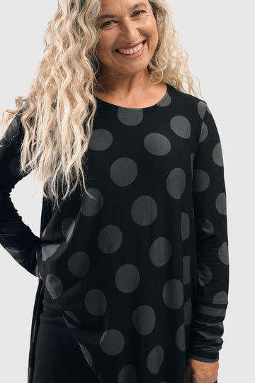 alembika-dot-hi-lo-top-shirt-grau-schwarz image 2
