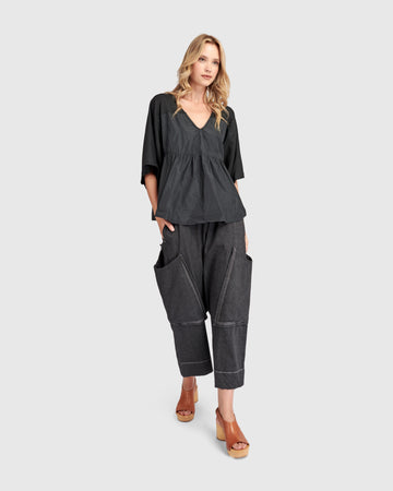 alembika-ace-harem-pants-jet-denim-cropped-haremshose image 2