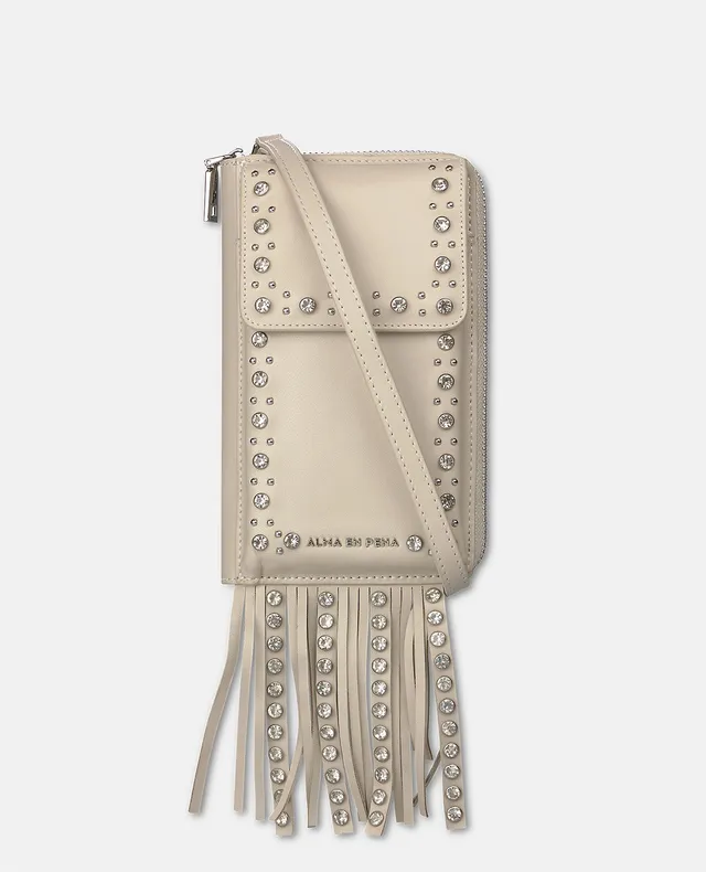 alma-en-pena-natalia-rhinestone-clutch-bag-leder-crossbody-grau image 1