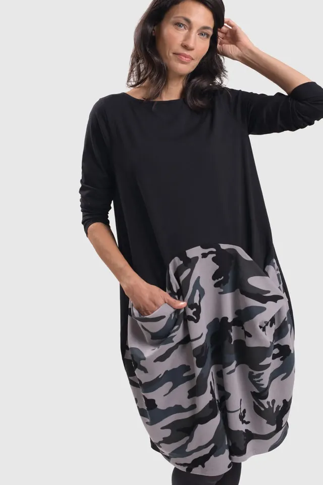 alembika-urban-ease-dress-grey-camo-baumwollkleid image 1