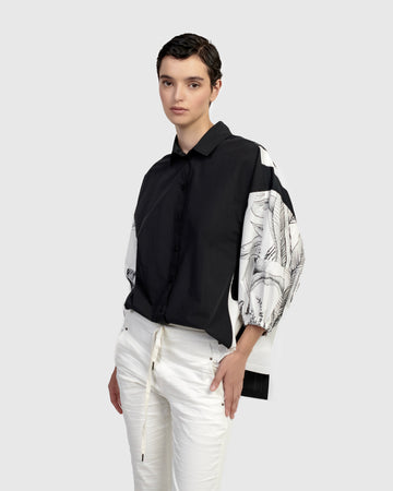 alembika-urban-dakar-bluse-botanica-schwarz-wei image 3