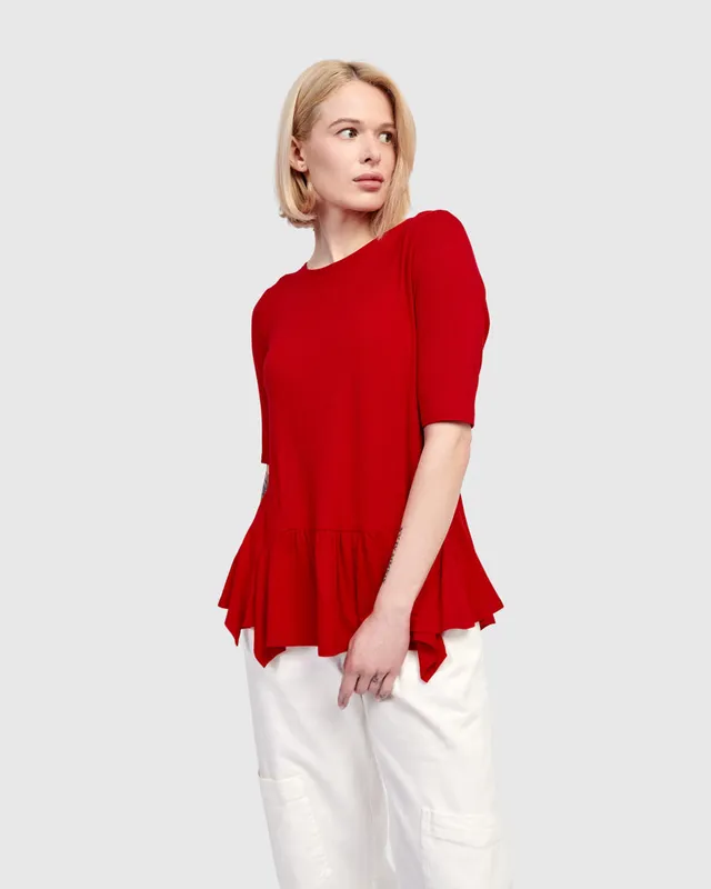 alembika-addison-shirt-damen-rot-r-schen-saum image 1