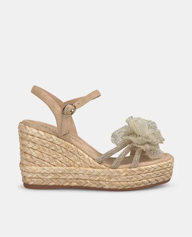 alma-en-pena-rhinestone-flower-wedge-keilsandale-arena-9-8-cm image 1