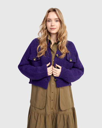 alembika-trucker-cardigan-lila-cropped-strick image 8