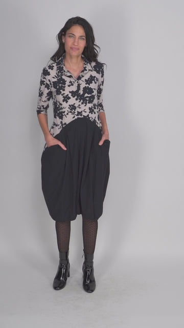 alembika-tekbika-drape-pocket-kleid-floral-jerseykleid image 6