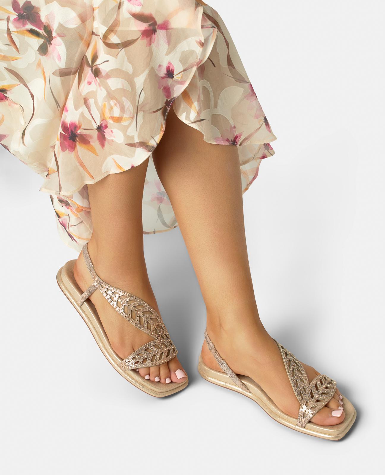 alma-en-pena-flat-sandal-flache-sandale-camel-mit-blatt-stickerei-2-cm image 5