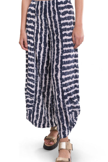 alembika-ash-crinkle-punto-pants-navy-damen-hose-mit-gummibund image 7