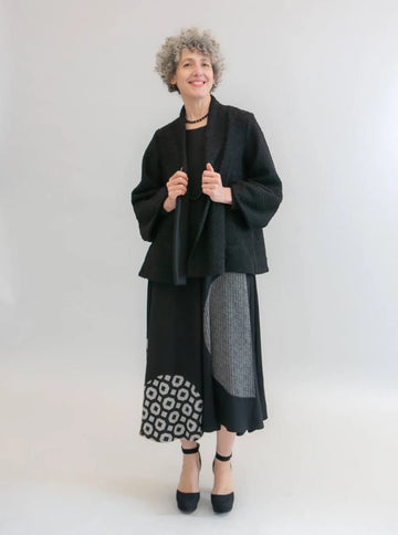 alembika-boucl-swing-jacke-schwarz-manteljacke image 2